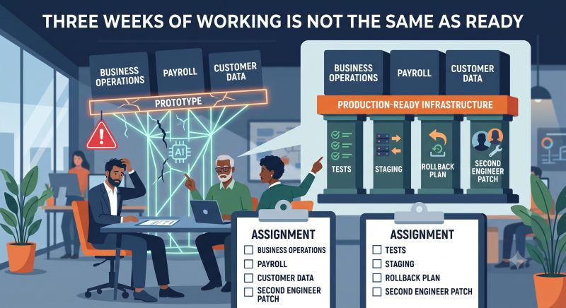 Three weeks of working is not the same as ready